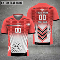 Maxcorners Volleyball  Color Options Custom Name V-neck T-Shirt