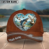 Maxcorners Catfish Fishing Heart Customized Name 3D Cap