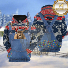 Maxcorners Elk Hunting Christmas Denim Pattern Deer Hunting Shirt 3D All Over Printed Clothes