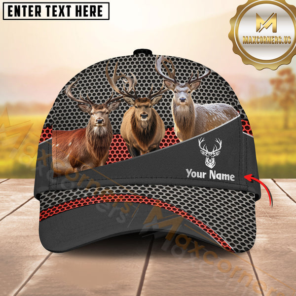 Maxcorners Hunting Style Metal Mesh Cap Personalized Name 3D Cap