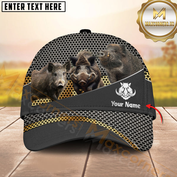 Maxcorners Hunting Style Metal Mesh Cap Personalized Name 3D Cap