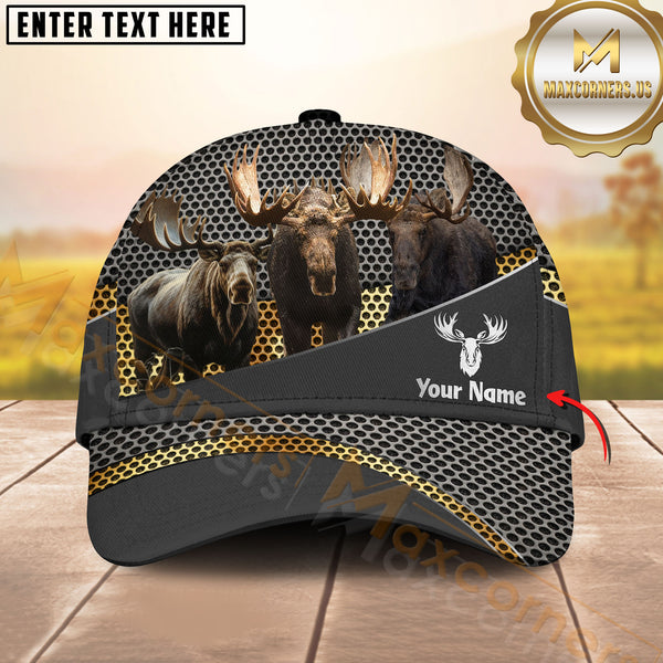 Maxcorners Hunting Style Metal Mesh Cap Personalized Name 3D Cap