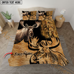 Maxcorners Hunting Wilderness Soul Bedding Set 3D Print Custom Name (Deer/Moose/Boar/Duck)