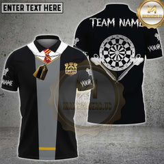 Maxcorners Darts Classic Strike Shield Design Multi Options Personalized Name, Team Name 3D Shirt