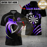 Maxcorners Darts Royal Gold Eagle Crown Black Pattern Multioptions Personalized Name, Team Name Unisex 3D Shirt