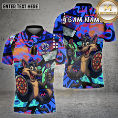 Maxcorners Dart Shirt Funny Wolf Graffiti Style Multioptions Personalized Name, Team Name Unisex 3D Shirt (4 Colors)