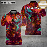 Maxcorners Dart Shirt Neon Wolf Cool Graffiti Multioptions Personalized Name, Team Name Unisex 3D Shirt (4 Colors)