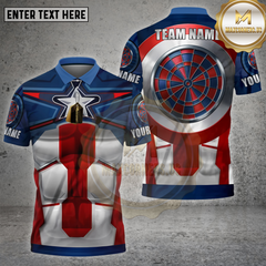 Maxcorners Dart Shirt Captain Armor Multioptions Personalized Name, Team Name Unisex 3D Shirt