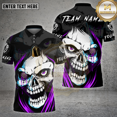 Maxcorners Darts Shirt Skull Face Eyes Multioptions Personalized Name, Team Name Unisex 3D Shirt (4 Colors)