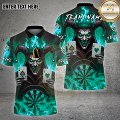 Maxcorners Darts Shirt Evil Joker Fire Cards Multioptions Personalized Name, Team Name Unisex 3D Shirt (4 Colors)