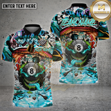 Maxcorners Billiards Shirt 8 Ball Monster Urban Splash Multioptions Personalized Name, Team Name Unisex 3D Shirt (4 Colors)
