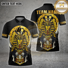 Maxcorners Darts Shirt Egyptian Pharaoh Gold Royal Target Multioptions Personalized Name, Team Name Unisex 3D Shirt (4 Colors)