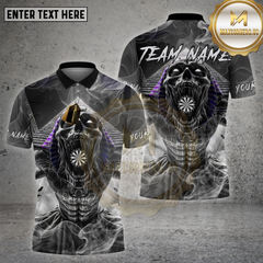Maxcorners Darts Shirt Pharaoh Skull Pyramid Smoke Multioptions Personalized Name, Team Name Unisex 3D Shirt (4 Colors)
