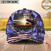 Maxcorners Hunting American Flag Boar Sunrise Farm Scene Camo Custom Name 3D Cap (6 Colors)
