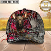 Maxcorners Moose Hunting Hunter Antlers Skull Camo Custom Name 3D Cap (7 Colors)