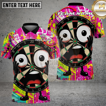 Maxcorners Darts Shirt Funny Dartboard Character Multicolor Options Personalized Name, Team Name 3D Shirt