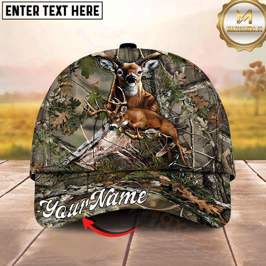 Maxcorners Hunting Bugling Elk Woodland Artwork Personalized Name 3D Cap