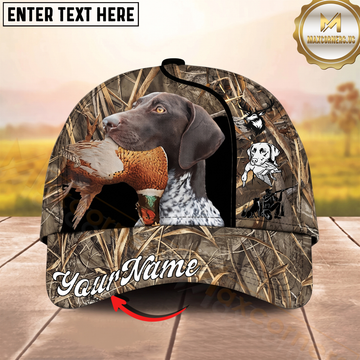 Maxcorners Hunting German Shorthaired Pointer Duck Retriever Personalized Name 3D Cap