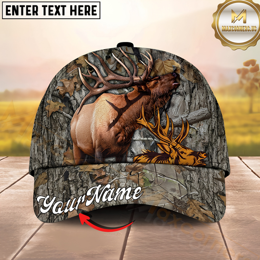Maxcorners Hunting Mallard Duck Flight Scene Personalized Name 3D Cap