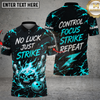 Maxcorners Bowling Shirt Flaming Skull Strike Design Multicolor Options Personalized Name, Team Name 3D Shirt