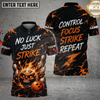Maxcorners Bowling Shirt Flaming Skull Strike Design Multicolor Options Personalized Name, Team Name 3D Shirt