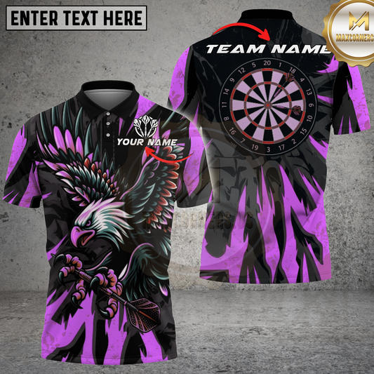 Maxcorners Dart Shirt Fierce Eagle Artwork Multicolor Options Personalized Name, Team Name 3D Shirt