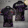 Maxcorners Darts Shirt Fierce Purple Wolf Design Multicolor Options Personalized Name, Team Name 3D Shirt