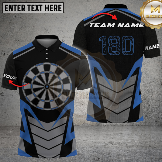 Maxcorners Darts Shirt Geometric Performance Design Multicolor Options Personalized Name, Team Name 3D Shirt