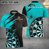 Maxcorners Darts Shirt Pink Bullseye Graphic Multicolor Options Personalized Name, Team Name 3D Shirt