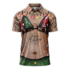 Maxcorners Funny Shirt Cosplay For Golfer, Costume Ugly Hairy Fat Bikini Polos, Crazy Golf Shirt For Men