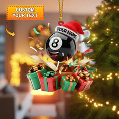 Maxcorners Billiard Couple Pool Balls Christmas Ornament 2025