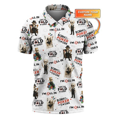Maxcorners Skeleton Born To Play Poker Polo Shirt Custom Name, ACE Poker All In Tee - Gift for HimLM1009