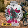 Maxcorners Motocross Xtreme ( Pink Cobalt) Customize Name 3D Shirts