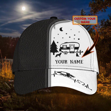 Maxcorners Customized Camping Baseball Cap Hat, Camper Cap, Camper Hat, Gift For Camper LM0402