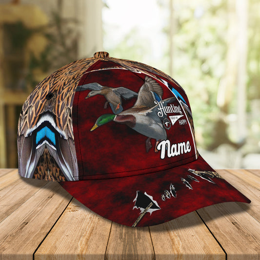 Maxcorners 3D Classic Cap Duck Hunting 2 Personalized Name Cap LM0402