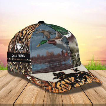 Maxcorners 3D Classic Cap Duck Hunting 1 Personalized Name Cap LM0402