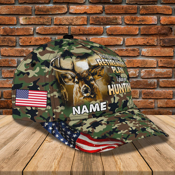 Maxcorners 3D Classic Cap American Deer Hunting 3Personalized Name Cap LM0402