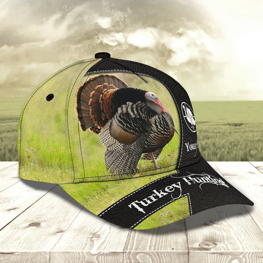 Maxcorners 3D Classic Cap Turkey Hunting Personalized Name Cap01 LM0402