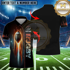 Maxcorners Rugby Fireball Player Multioptions Customized Name, Team Name 3D Shirts