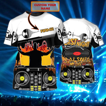 Maxcorners DJ Last Night Personalized 3D All Over Printed Shirt