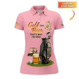 Maxcorners Golf and Beer That's Why I'M Here Golf Polos - White Golf Shirts For Men - Womens Golf Shirt