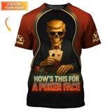 Skull Poker Face Custom Shirt – Trump ACE Card Design – Gift for Poker Players