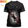Maxcorners Men's Poker Shirt, Queen Of Spades Clothing Custom Name, Funny Poker T-ShirtsLM1009