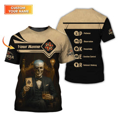 Maxcorners Custom Poker Shirts, ACE Shirt, Grim Reaper Poker Shirts For Men, Casino Shirt, Gift for Poker PlayersLM1009
