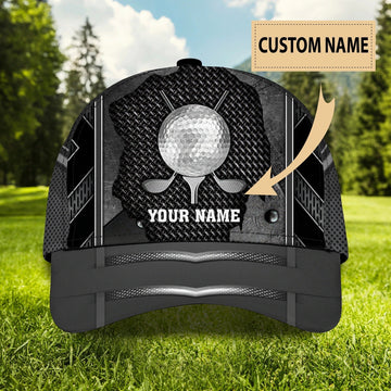 Maxcorners Custom With Name Man Gofler Cap, Baseball Cap For Man, Birthday Present To Golf Lover LM0402