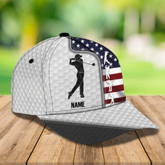 Maxcorners 3D Classic Cap America Golfer Customize Cap LM0402