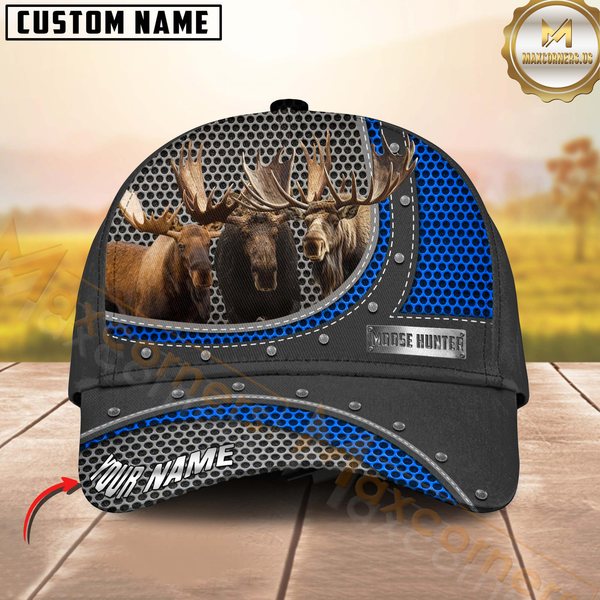Maxcorners Hunting Style Metal Pattern Mesh Cap Personalized Name 3D Cap