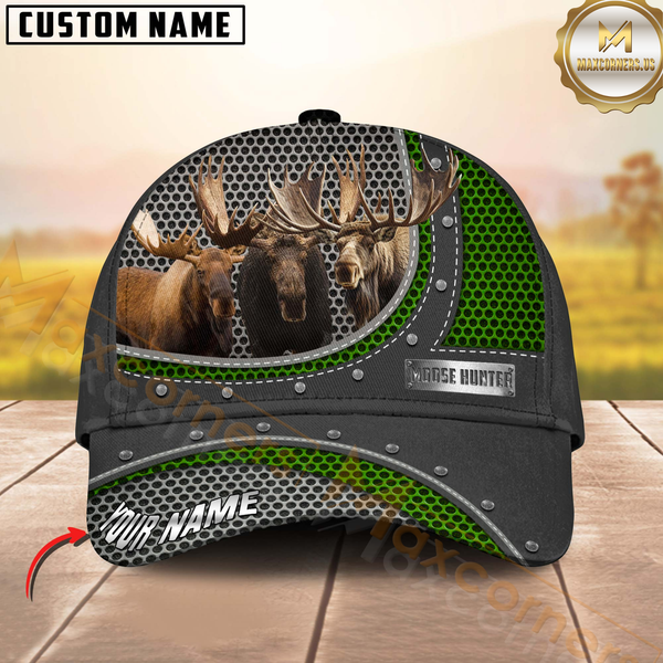 Maxcorners Hunting Style Metal Pattern Mesh Cap Personalized Name 3D Cap