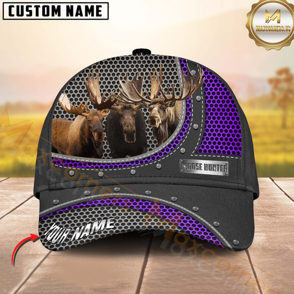 Maxcorners Hunting Style Metal Pattern Mesh Cap Personalized Name 3D Cap