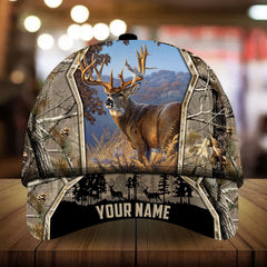 Maxcorners Bleak Poplar Deer Hunting Personalized Hats 3D Multicolored